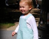 Clearance Sale - Mint Green Chambray- A Good Day OVERALLs
