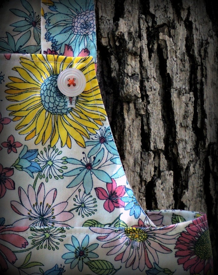 Rainbow Flowers Poplin - A Good Day OVERALLs