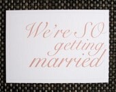 We're SO Getting Married  / Save the Date Postcard Template (custom color choice)