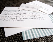 The Complete "Modern Clean" Stripes Printable Wedding Invitation Kit (digital file, customize your color)