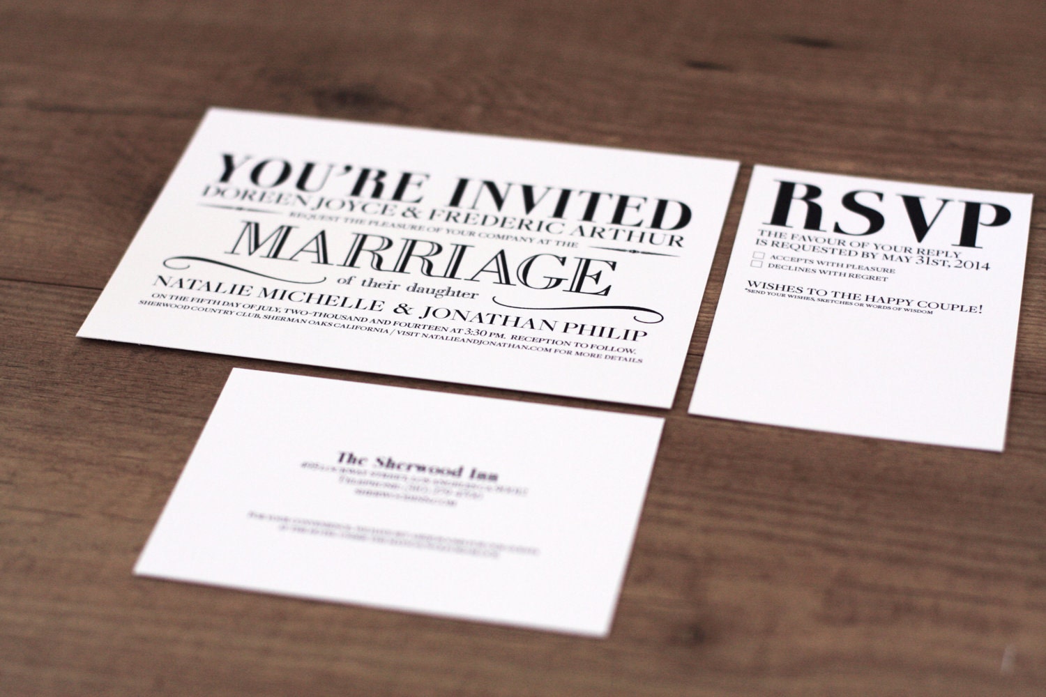 Printable / Vintage Modern Essentials Wedding Invitation Kit (DIY)