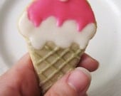 Ice Cream sugar cookies favor, 1 dozen