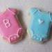 Mini Baby Onesie Sugar Cookies, Baby shower cookies 3 dozen