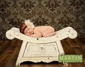 Stunning Pale Mocha Lace Flower Headband - Very Victorian Looking - Baby Headband - Adult Headband
