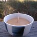 Black and White Teacup Beeswax Wood Wick Candle