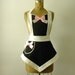 Sexy Modern French Maid Apron Veronica Apron in Reverse Colors