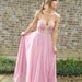 vintage 1970s GUNNE SAX pink soft POLKA dot lace maxi dress