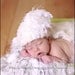 Newborn Baby Hat - White Photography Prop Infant Stocking Cap Beanie