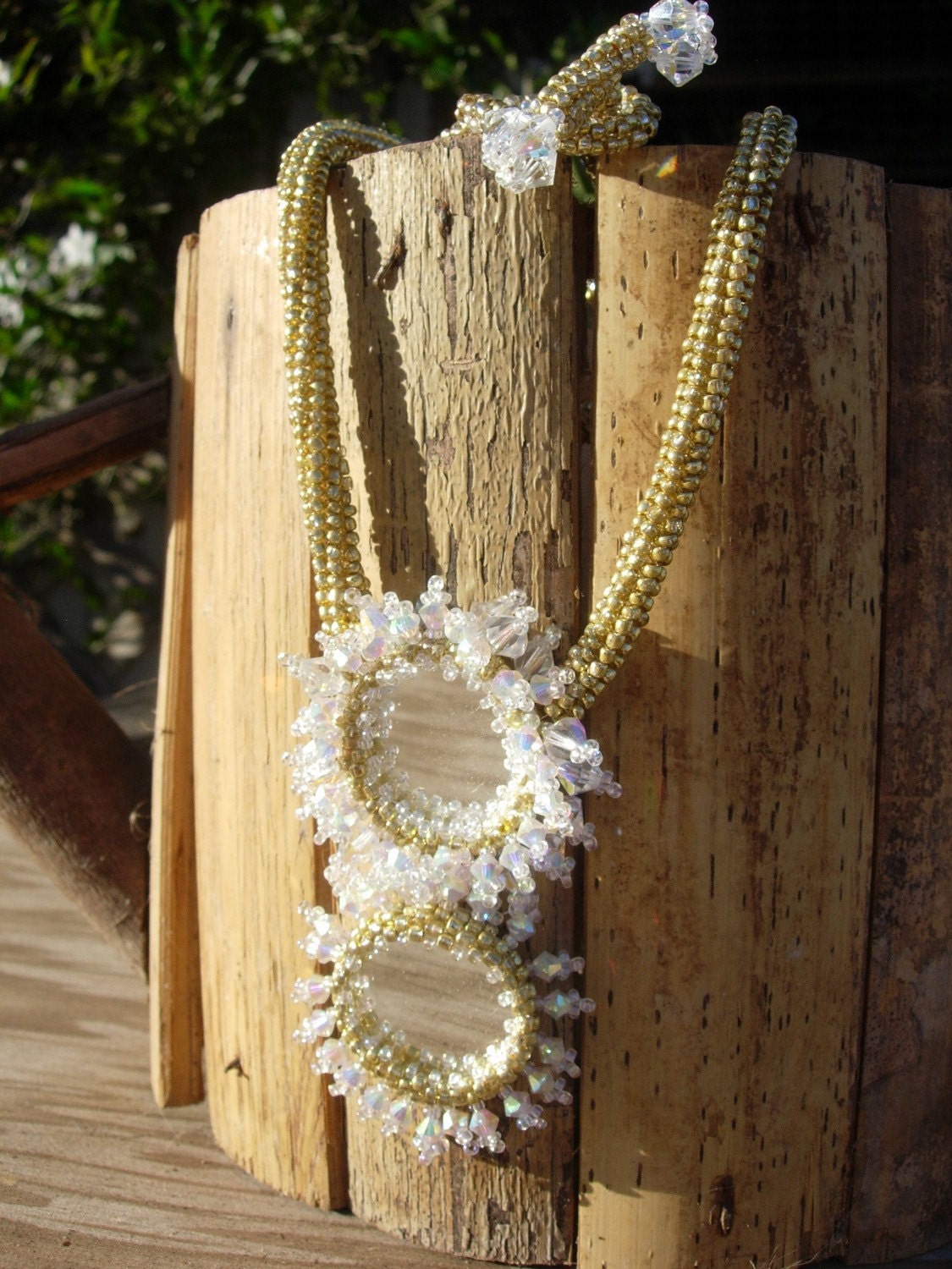 Beadweave Necklace - Crystal Bursts