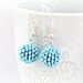 Cockatoo blue - Beaded beads earrings