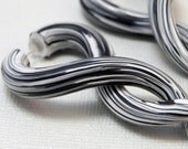 Fake Plugs- Black Ikat- Infinity Twist by Lyssasstuff on Etsy