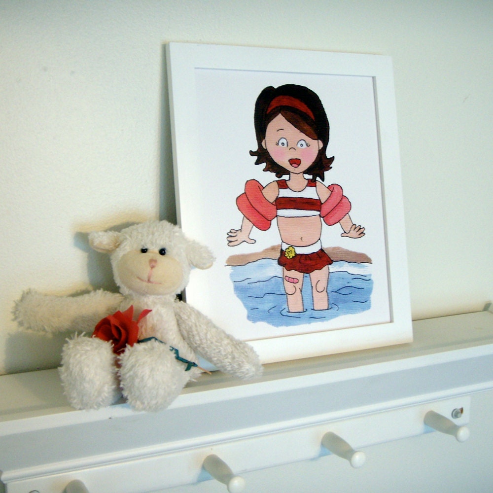 Girls Room Art, Nursery wall decor, Baby Girl Art, 8x10