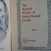 Poetry of James Russell Lowell's hand decorated leather bound collection of poems