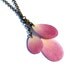 Pink Rose Necklace - Pink and white - Real Petal - Botanical Jewelry