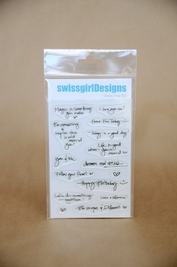 NEW swissgirlDesigns - Dream Real Big - Clear Stamps