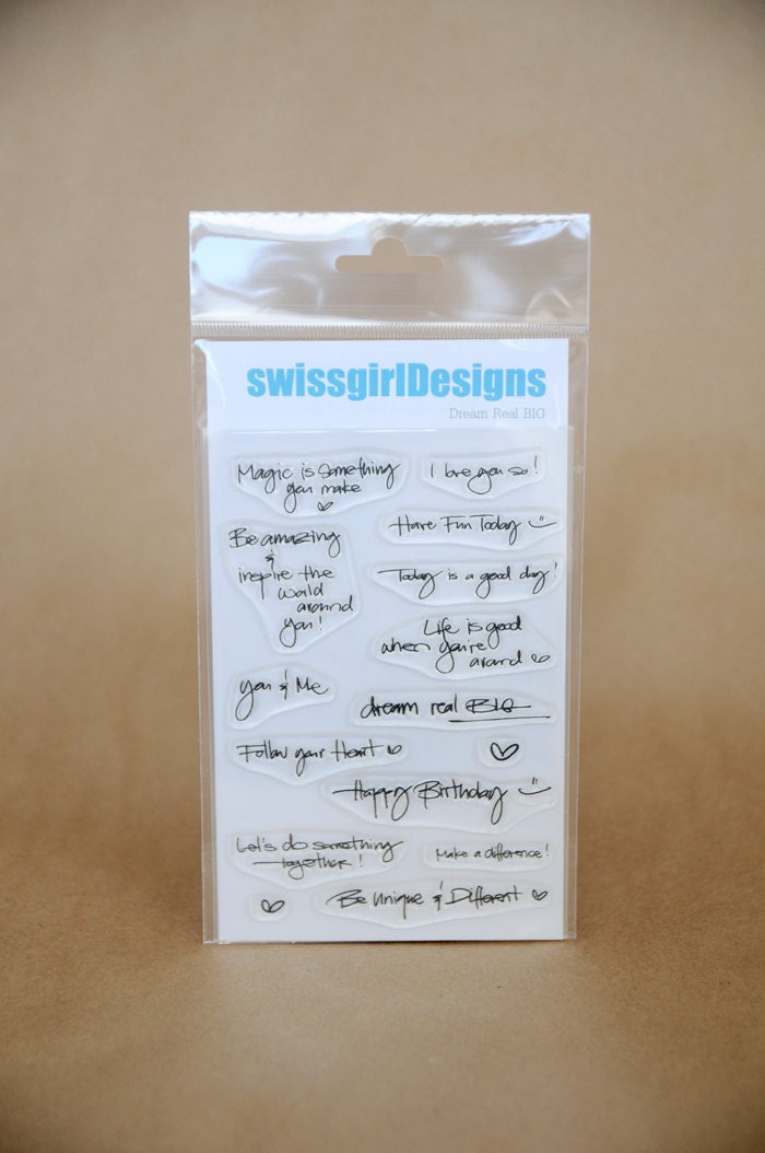 NEW swissgirlDesigns - Dream Real Big - Clear Stamps