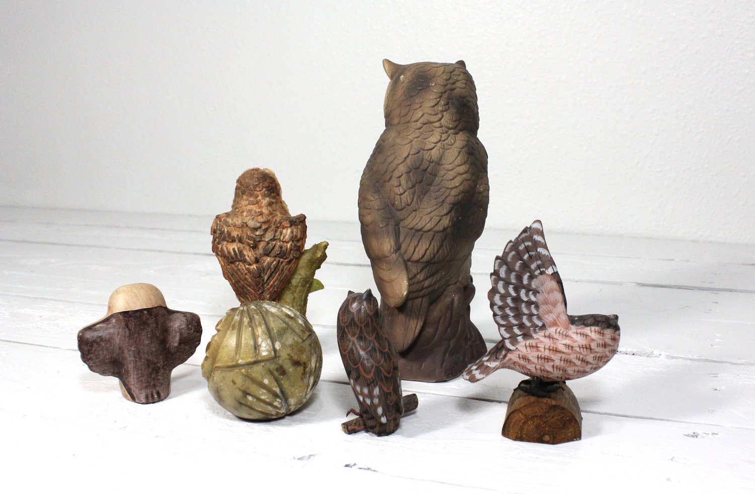 Vintage Instant Collection of Retro Ceramic Owls