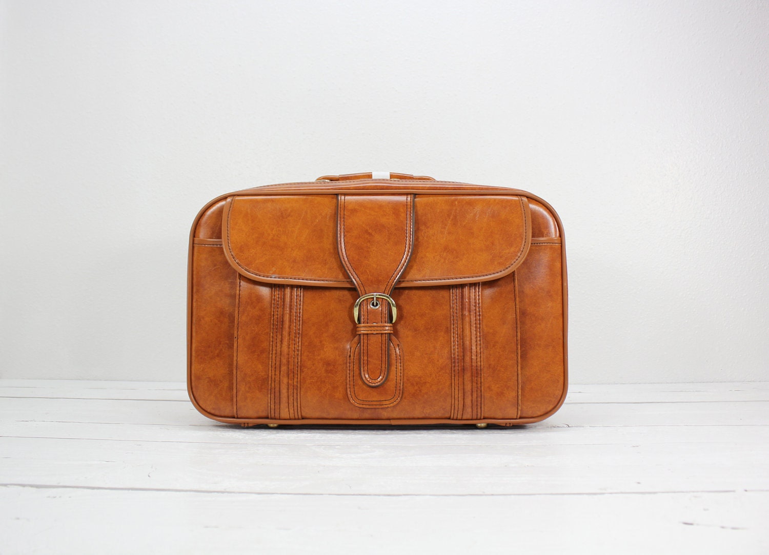 Chestnut Brown Soft Suitcase Luggage Sears Unused