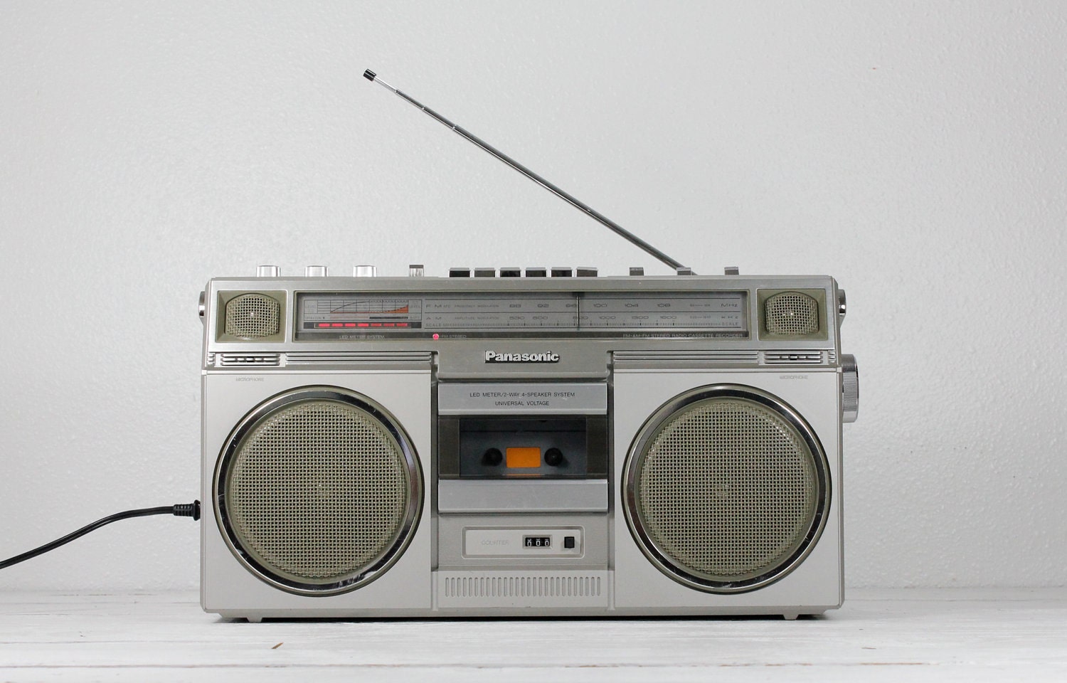 Vintage Portable Panasonic Cassette Radio Boombox By Atomicattic 4420