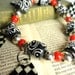 MISS CHUCK BERRY Black and White Check Guitar Pick Charm Bracelet - Rock On