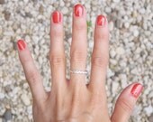 Braid Band//stackable silver ring