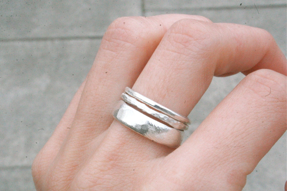 ring stack trio // sterling silver
