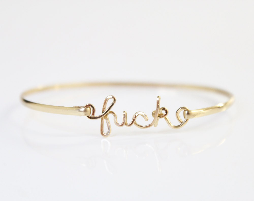 Single Gold Filled "f-ck" Bracelet