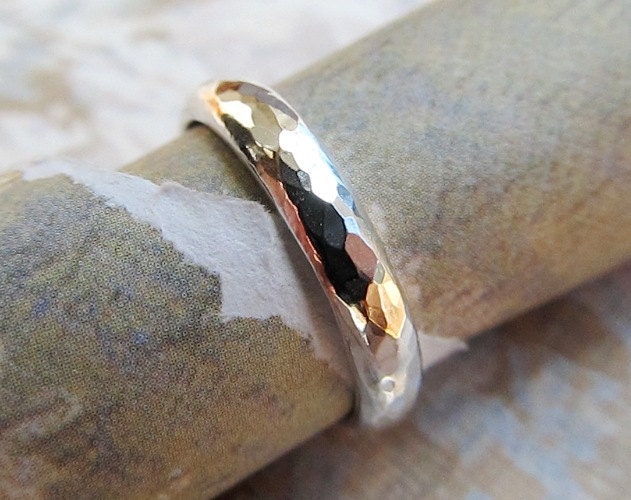 Silver Wedding Band, Metalwork Ring, Domed, Rustic, Hammered, Unisex, Bride or Groom Stackable... 4mm, 5mm, 6mm or 7mm,