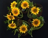 Summer Wreath, Summer Decor, Sunflower Wreath, Home Decor, Wreaths for the Doors - Item 575
