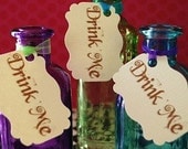 Alice in Wonderland - Mad Hatter Tea Party - Drink Me Tags - 10
