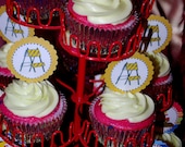 Dump Truck Cupcake Toppers - Set of 10 - Personalization Available