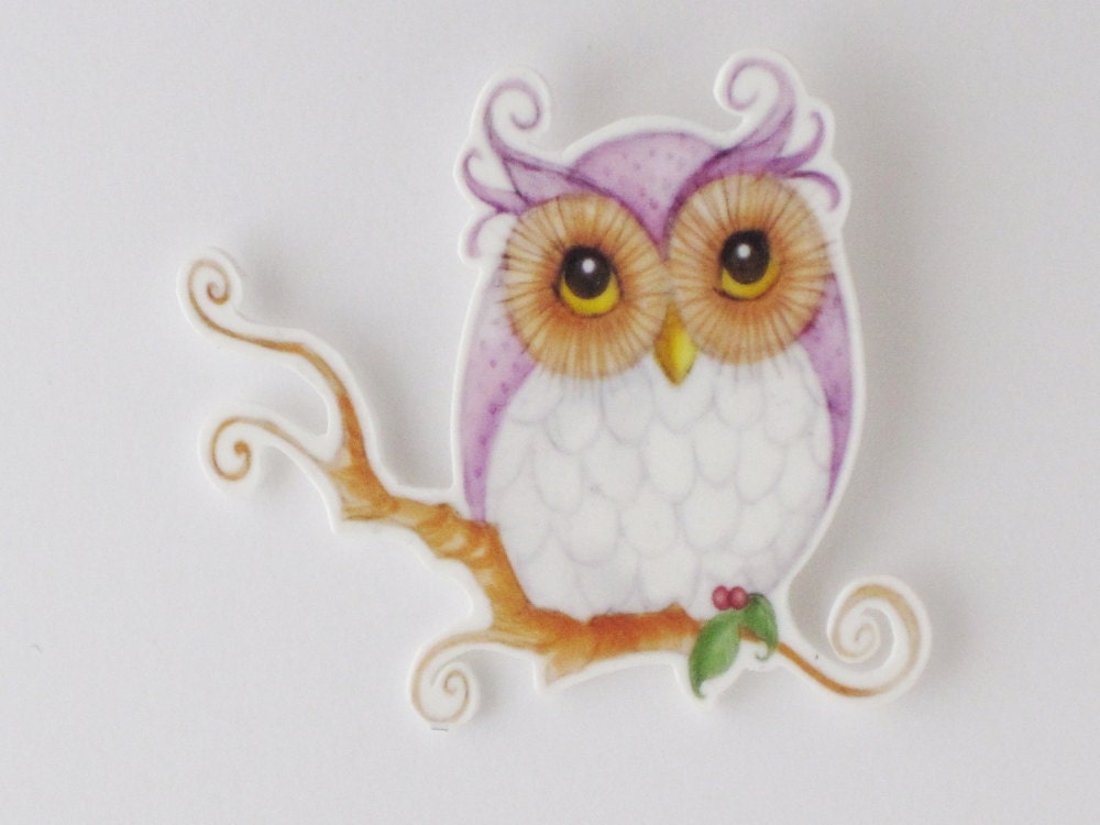 a little egg-shaped owl brooch original art jewelry