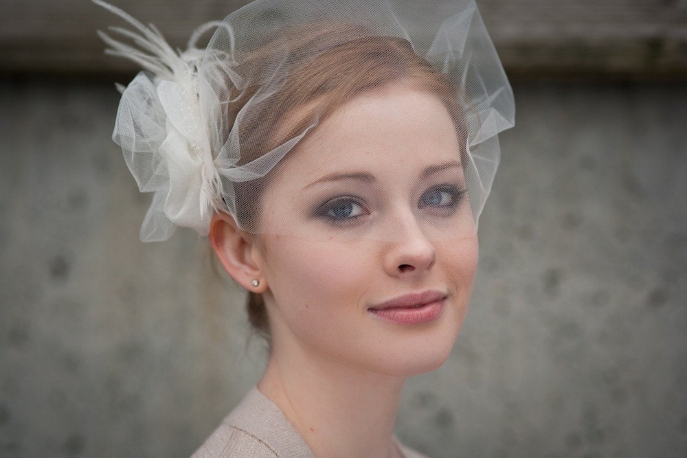 Bridal Veil, Tulle Bandeau, Birdcage Veil - The Mallory