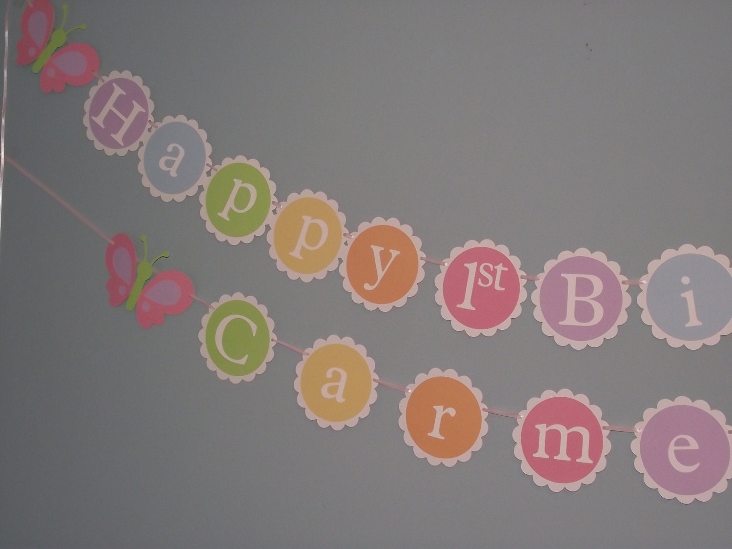 Butterfly Themed Birthday Party Banner - BANNER PACKAGE DEAL - girl party, first birthday, butterfly decor, butterfly theme