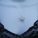 Wire Flower Pearl Necklace, Sterling Silver, Bridesmaid Jewelry, Bridesmaid Gifts, Birthday Gift, Wedding Jewelry, Bridesmaid Necklace