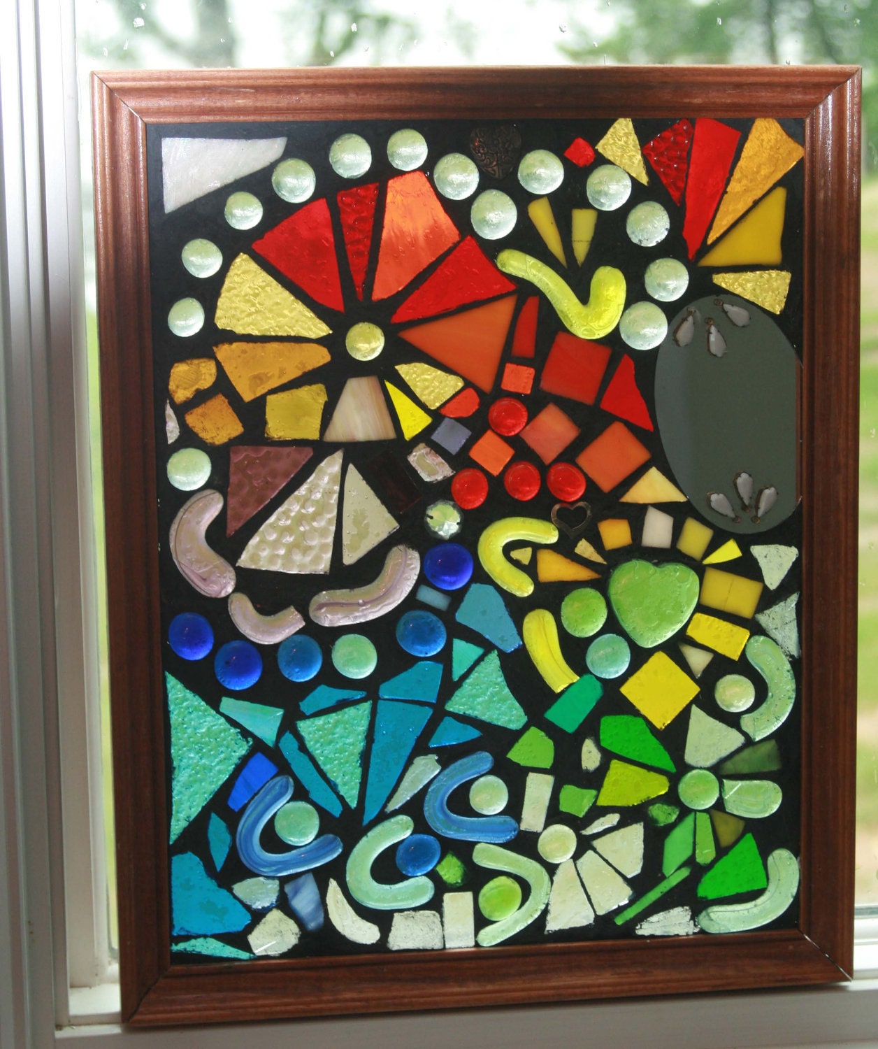 Items Similar To Sale Unique Abstract Mosaic Stained Glass