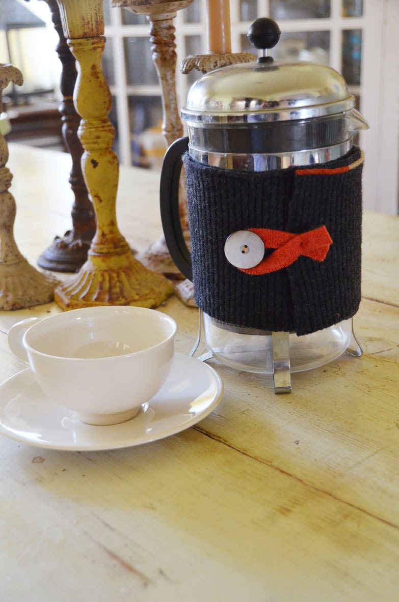 UPCYCLED CASHMERE CUSTOM french press cozy / various colors