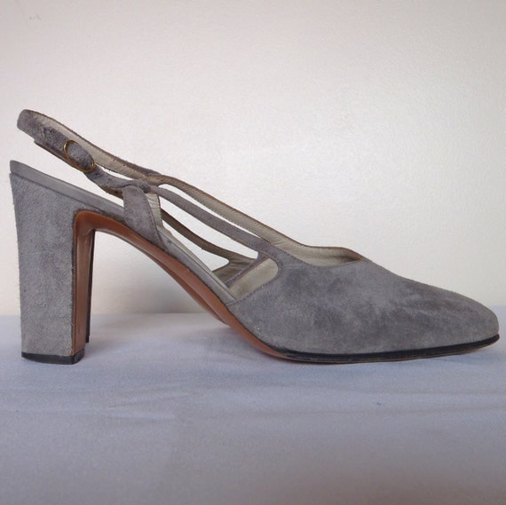 grey sling backs