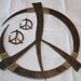 Rustic Peace Sign Wall Decor 13"