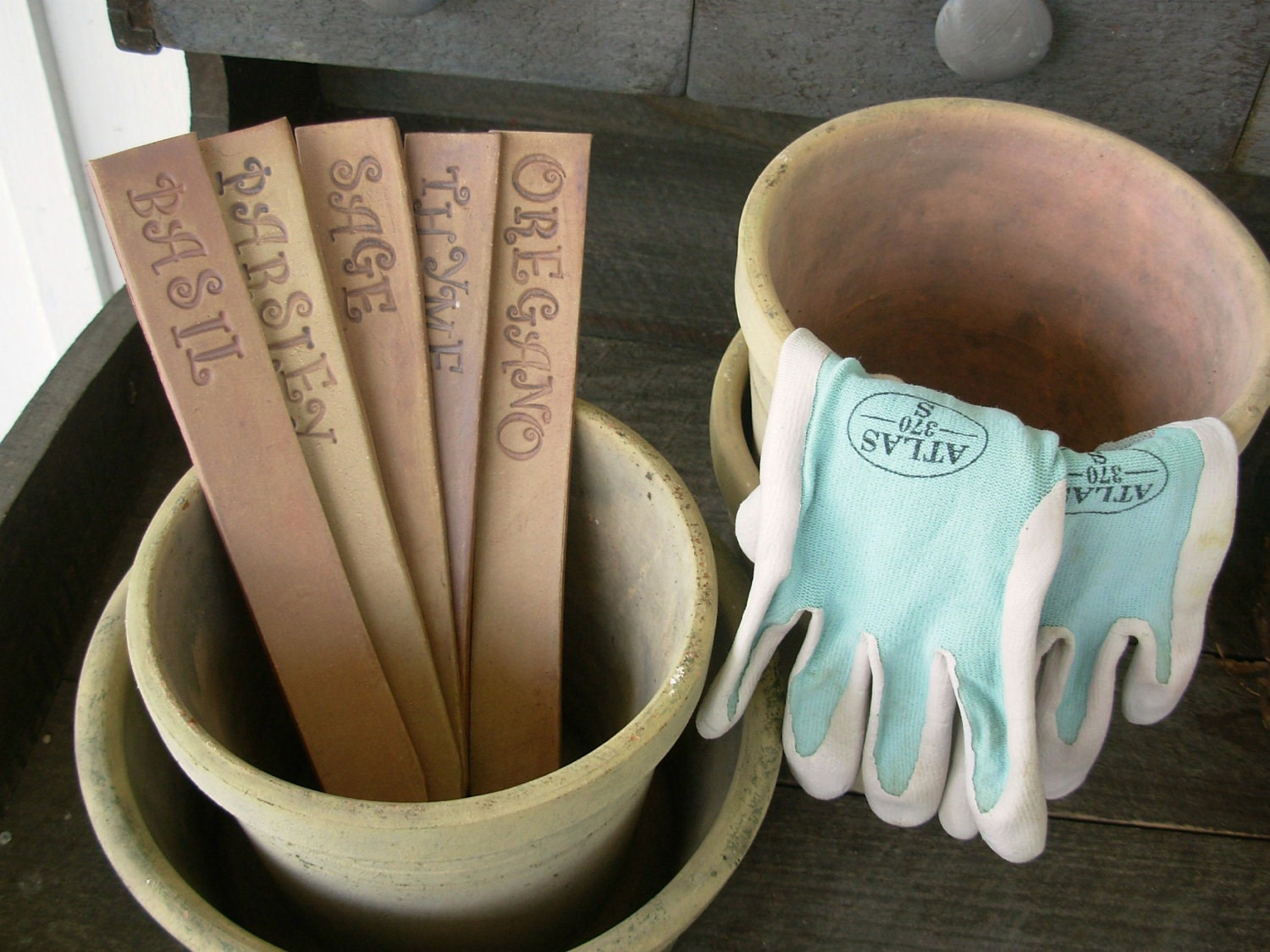 Stoneware Herb Garden Markers- set of 5 - NSPottery