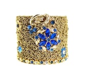 Jewelry, Bracelet, Sapphire Cuff by dabchickvintagegems on Etsy