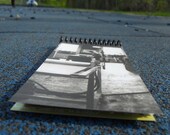 Small Note / Sketch Book - Black & White Cover w/Black Coil - Recycled Materials