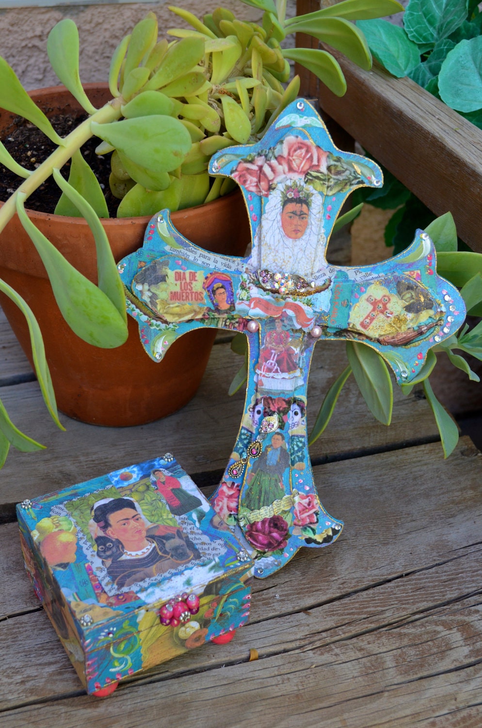 Shhhh Don't Tell Frida Kahlo I Have Her Box And Milagro Crucifix