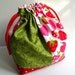 Lunch Tote, Drawstring Bag, Reversible Bag