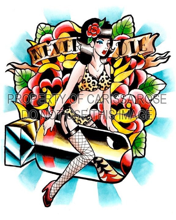 pinup tattoo flash