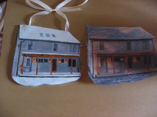Custom House 5 inches up to 7 inches Paintings or Ornaments.   An endearing gift