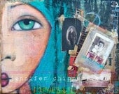 She Saw Her Past-16x20 Mixed Media Original Painting