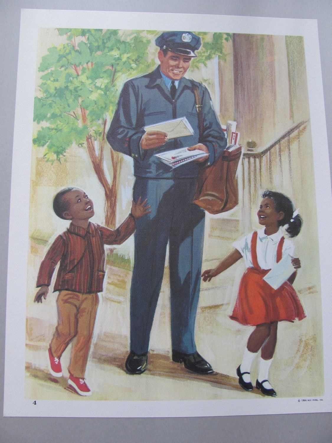 Vintage School Classroom Poster Print- MAILMAN - Circa 1964
