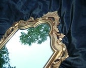 Ornate Mirror Vintage Gold or choose COLOR 40 x 21 Hollywood Regency, Asian,Paris, Elegant Nursery,etc..