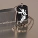 SALE Angel Religious Etched Dog Tag Necklace